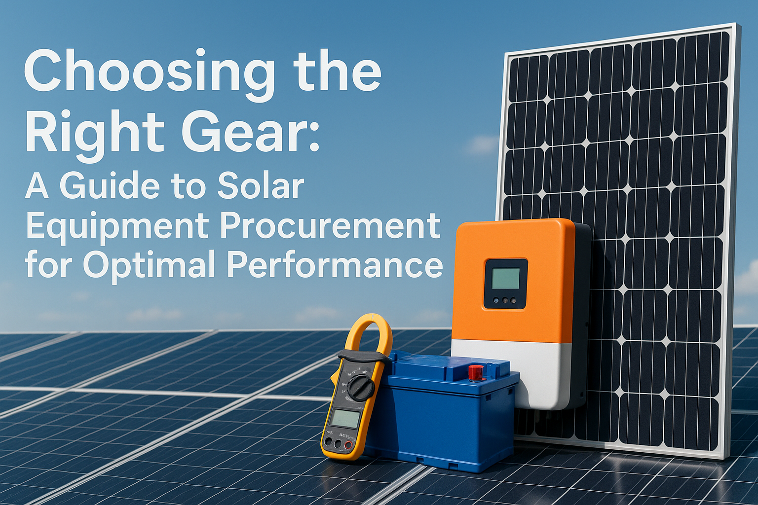 Unlocking Peak Performance: Your Comprehensive Guide to Solar Equipment Procurement