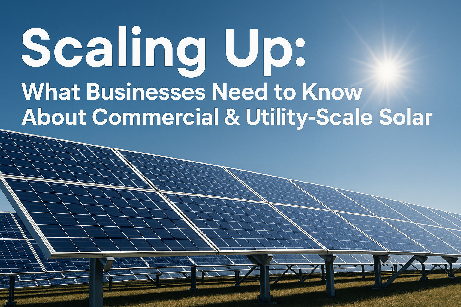 "Beyond Rooftops: Unlocking the Power of Commercial and Utility-Scale Solar for Business Growth"