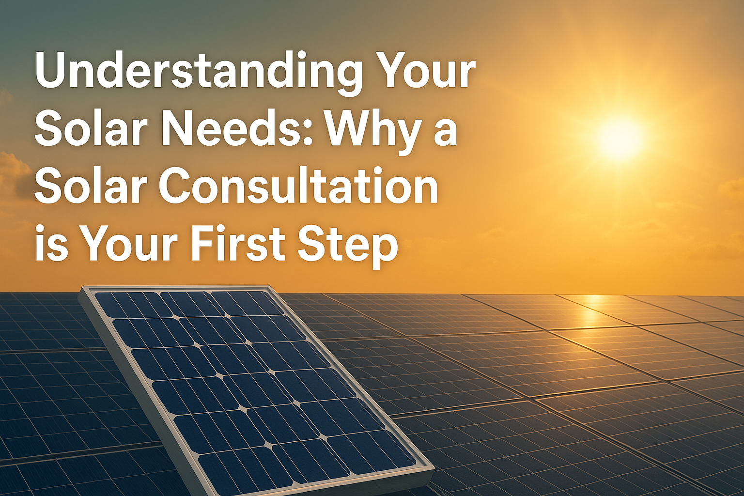 Understanding Your Solar Needs: Why a Solar Consultation is Your First Step