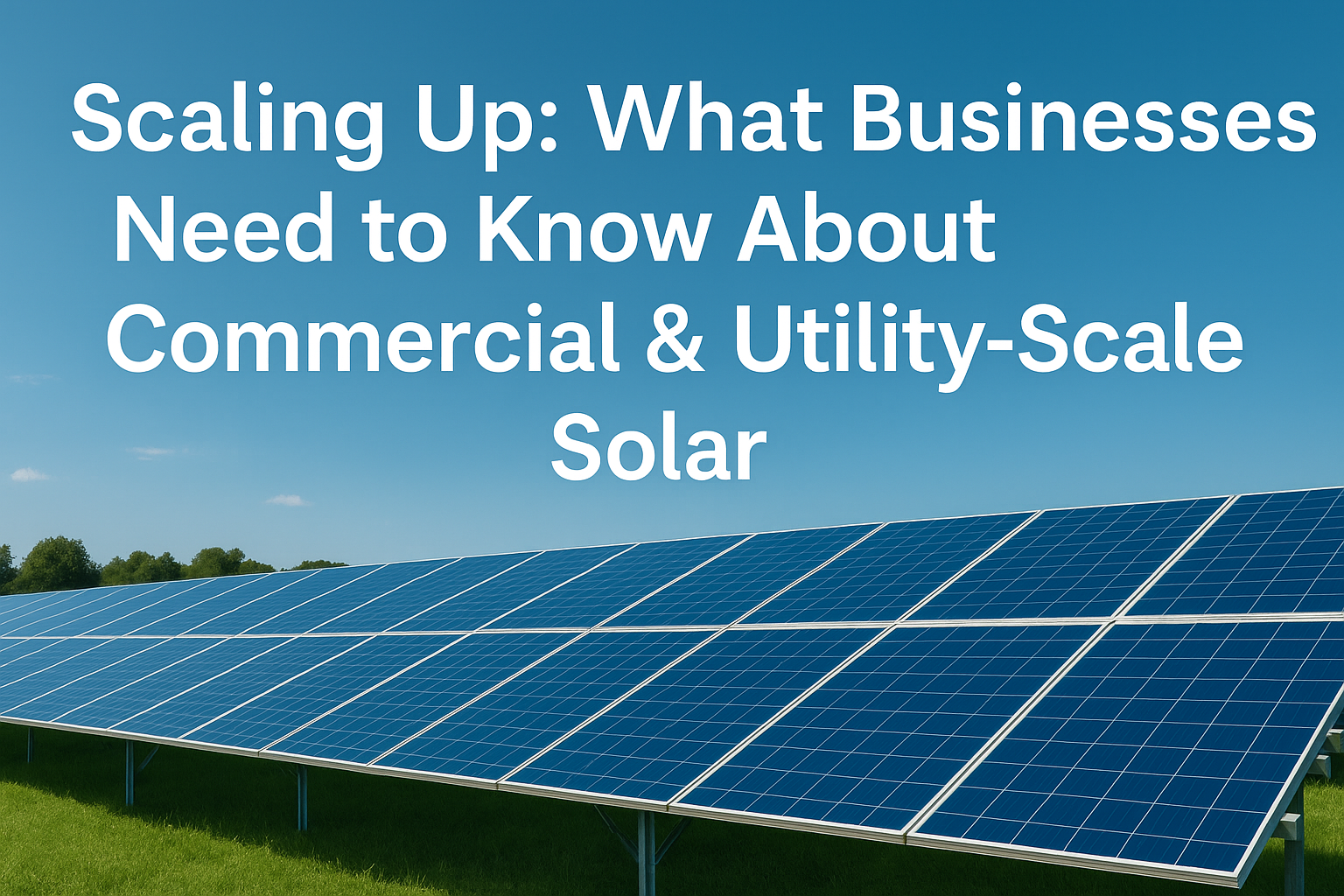 Scaling Up: What Businesses Need to Know About Commercial & Utility-Scale Solar