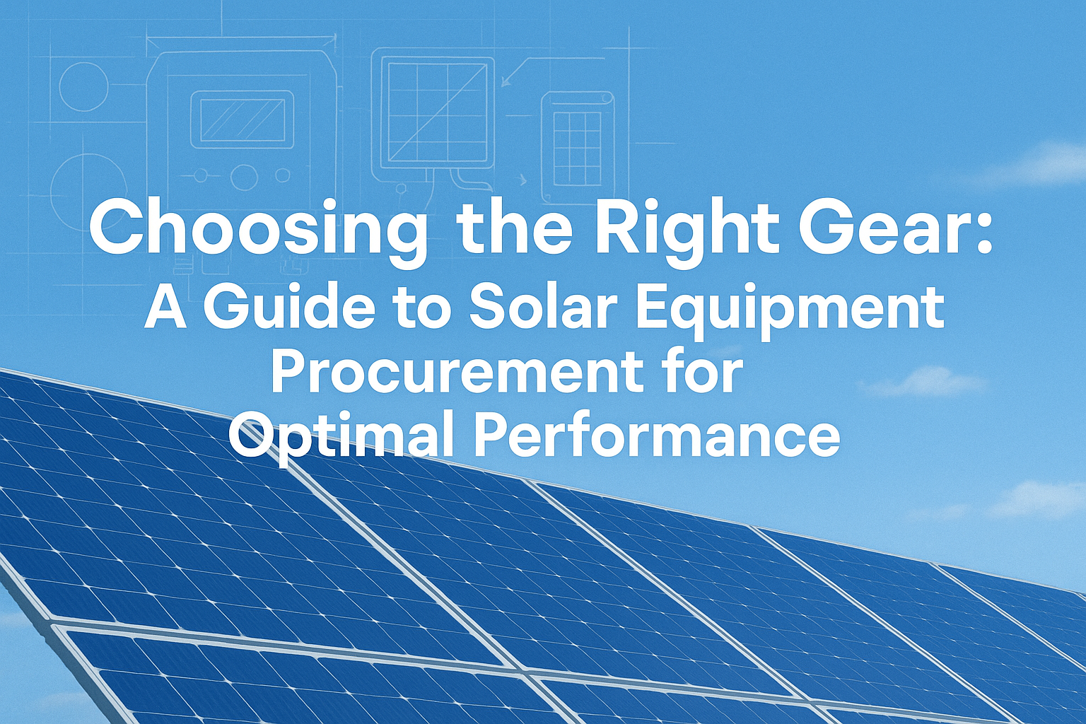 The Ultimate Guide to Solar Equipment Procurement: Maximizing Your Investment for a Brighter Future